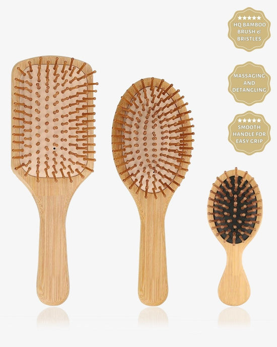 BAMBOO MASSAGE HAIR BRUSH - BUNDLE